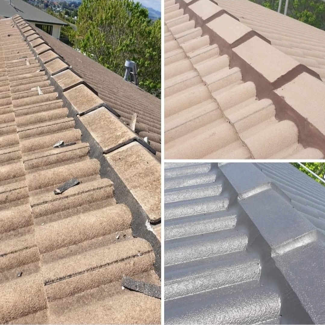 Flexi pointing work on a tiled roof